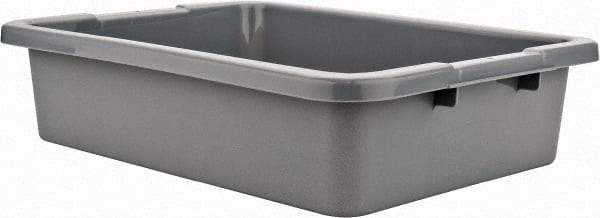 Rubbermaid - 4.6 Gal, Gray Polyethylene Tote Container - Nesting, 20" Long x 15" Wide x 5" High - Strong Tooling