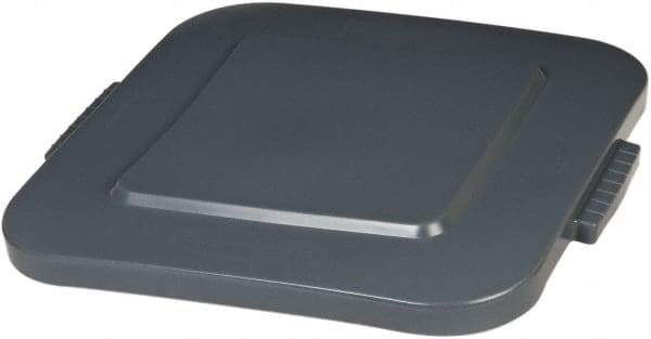 Rubbermaid - Square Lid for Use with 40 Gal Square Trash Cans - Gray, Polyethylene, For 3536 Brute Trash Cans - Strong Tooling