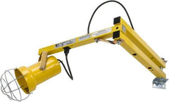 Made in USA - 40 Inch, Pivot Friction, Wall Mounted, Incandescent, Yellow, Dock Light - 100 Watt, 110 Volt, Nonmagnifying - Strong Tooling