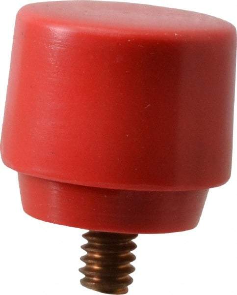 NUPLA - 1" Face Diam, Grade Medium, Red Hammer Tip/Face - Brass - Strong Tooling