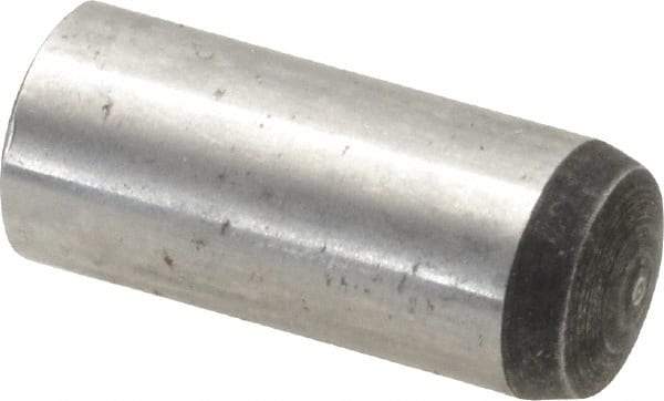 Value Collection - 12mm Diam x 30mm Pin Length Alloy Steel Standard Dowel Pin - C 58-62 Hardness, 53,400 Lb Breaking Strength, 1 Rounded End - Strong Tooling