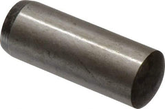 Value Collection - 16mm Diam x 45mm Pin Length Alloy Steel Standard Dowel Pin - C 58-62 Hardness, 94,900 Lb Breaking Strength, 1 Rounded End - Strong Tooling