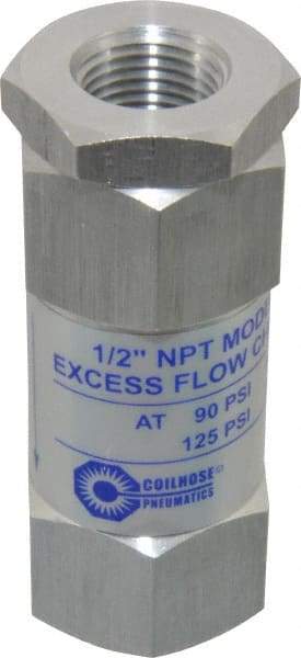 Coilhose Pneumatics - 1/2" Aluminum Check Valve - Inline, FPT x FPT - Strong Tooling