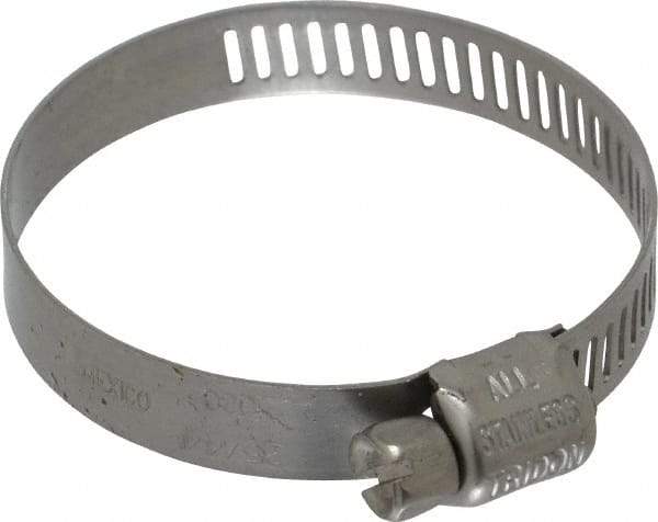 IDEAL TRIDON - SAE Size 20, 7/8 to 1-3/4" Diam, Stainless Steel Miniature Worm Drive Clamp - 5/16" Wide, Material Grade 301, Series 350 - Strong Tooling