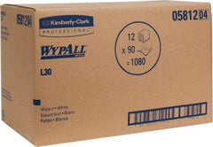 WypAll - L30 1/4 Fold General Purpose Wipes - Poly Pack, 13" x 12-1/2" Sheet Size, White - Strong Tooling