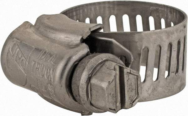 IDEAL TRIDON - SAE Size 6, 3/8 to 7/8" Diam, Stainless Steel Worm Drive Clamp - 1/2" Wide, Material Grade 201/305, Series 620 - Strong Tooling