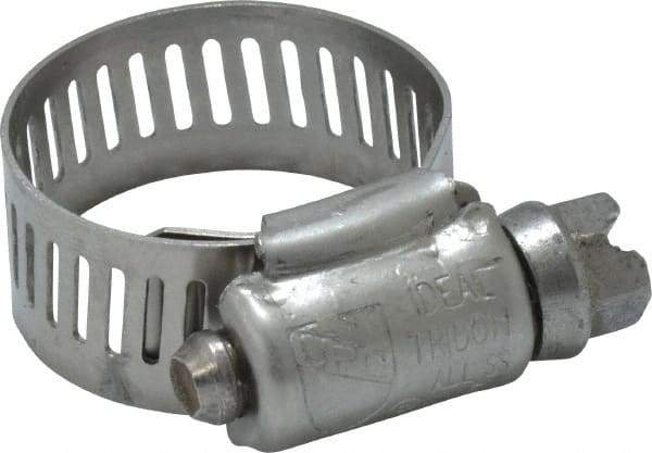 IDEAL TRIDON - SAE Size 10, 9/16 to 1-1/16" Diam, Stainless Steel Worm Drive Clamp - 1/2" Wide, Material Grade 201/305, Series 620 - Strong Tooling