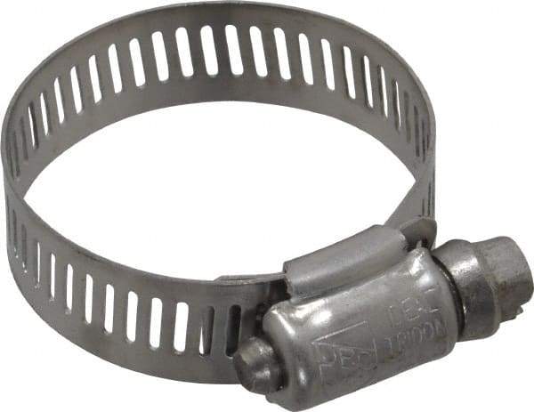 IDEAL TRIDON - SAE Size 20, 3/4 to 1-3/4" Diam, Stainless Steel Worm Drive Clamp - 1/2" Wide, Material Grade 201/305, Series 620 - Strong Tooling