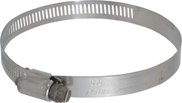 IDEAL TRIDON - SAE Size 56, 3-1/16 to 4" Diam, Stainless Steel Worm Drive Clamp - 1/2" Wide, Material Grade 201/305, Series 620 - Strong Tooling