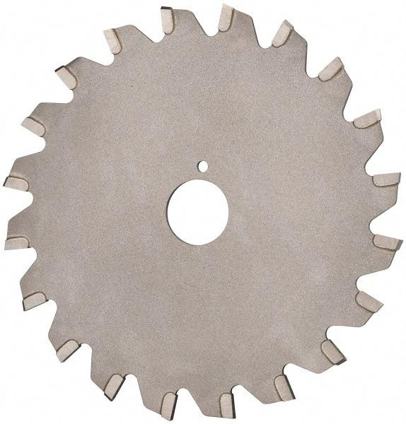 Onsrud - 3-1/2" Diam x 0.095" Blade Thickness x 5/8" Arbor Hole Diam, 20 Tooth Slitting and Slotting Saw - Arbor Connection, Right Hand, Uncoated, Carbide-Tipped, 0° Rake - Strong Tooling