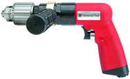 #UT8896 - 1/2" Non-Reversing - Air Powered Drill - Handle Exhaust - Strong Tooling