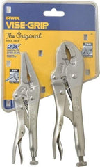 Irwin - 2 Piece Locking Plier Set - Comes in Display Card - Strong Tooling