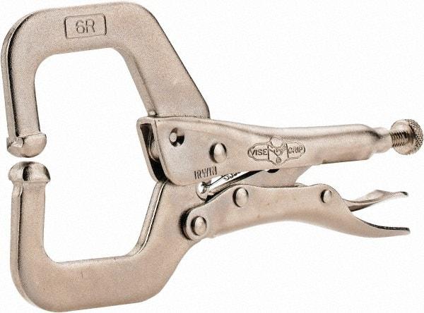 Irwin - 6" OAL C-Clamp Locking Pliers - 1-1/2" Jaw Depth, 2-1/8" Jaw Opening - Strong Tooling