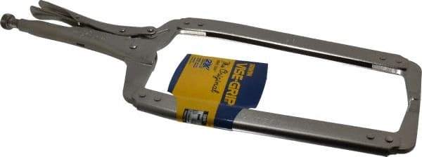 Irwin - 18" OAL C-Clamp Locking Pliers - 9-1/2" Jaw Depth, 8" Jaw Opening - Strong Tooling