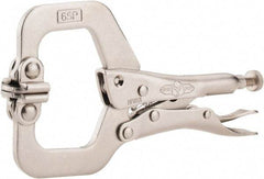 Irwin - 6" OAL C-Clamp Locking Pliers - 1-1/2" Jaw Depth, 2-1/8" Jaw Opening - Strong Tooling