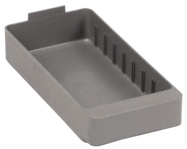 Quantum Storage - 28 Lb. Load Capacity, 11-5/8" Deep, Gray High-Impact Polystyrene Drawer Bin - 2-1/8" High x 5-9/16" Wide x 11-5/8" Long - Strong Tooling