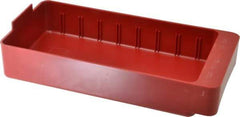 Quantum Storage - 28 Lb. Load Capacity, 11-5/8" Deep, Red High-Impact Polystyrene Drawer Bin - 2-1/8" High x 5-9/16" Wide x 11-5/8" Long - Strong Tooling