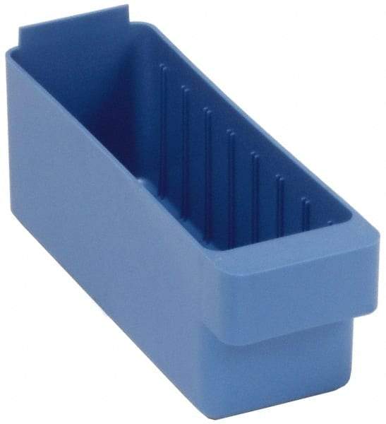 Quantum Storage - 28 Lb. Load Capacity, 11-5/8" Deep, Blue High-Impact Polystyrene Drawer Bin - 4-5/8" High x 3-3/4" Wide x 11-5/8" Long - Strong Tooling