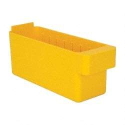 Quantum Storage - 28 Lb. Load Capacity, 11-5/8" Deep, Yellow High-Impact Polystyrene Drawer Bin - 4-5/8" High x 3-3/4" Wide x 11-5/8" Long - Strong Tooling