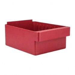 Quantum Storage - 28 Lb. Load Capacity, 11-5/8" Deep, Red High-Impact Polystyrene Drawer Bin - 4-5/8" High x 8-3/8" Wide x 11-5/8" Long - Strong Tooling