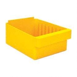 Quantum Storage - 28 Lb. Load Capacity, 11-5/8" Deep, Yellow High-Impact Polystyrene Drawer Bin - 4-5/8" High x 8-3/8" Wide x 11-5/8" Long - Strong Tooling