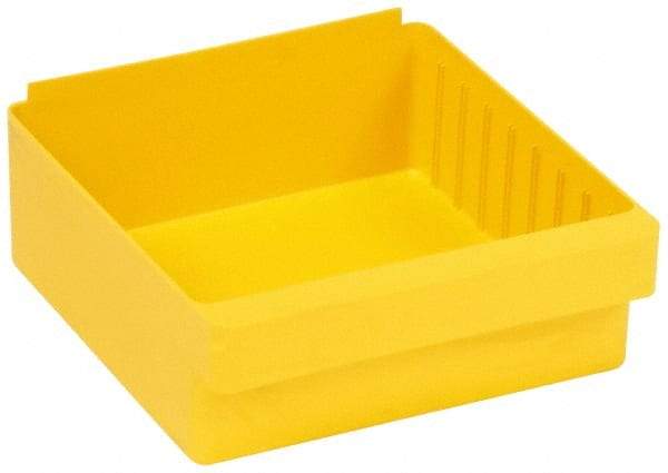 Quantum Storage - 28 Lb. Load Capacity, 11-5/8" Deep, Yellow High-Impact Polystyrene Drawer Bin - 4-5/8" High x 11-1/8" Wide x 11-5/8" Long - Strong Tooling