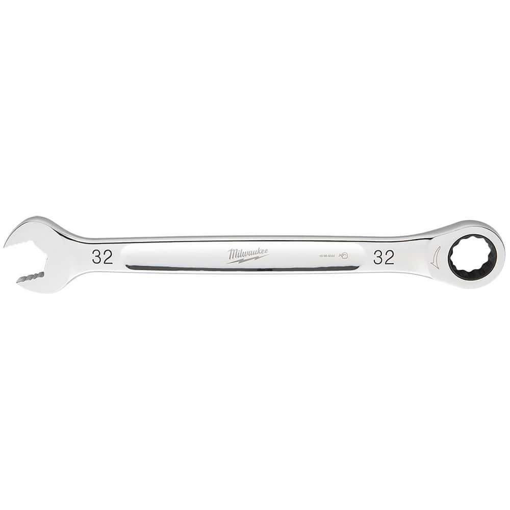 Combination Wrench: 32 mm Head Size Steel, Chrome-Plated