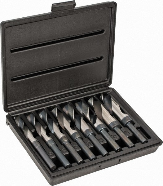 Triumph Twist Drill - 9/16 to 1", 118° Point, Oxide Finish, High Speed Steel Reduced Shank Drill Bit Set - Strong Tooling