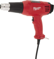 Milwaukee Tool - 570 to 1,000°F Heat Setting, 14.8 CFM Air Flow, Heat Gun - 120 Volts, 11.6 Amps, 1,400 Watts, 10.13' Cord Length - Strong Tooling