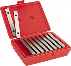 Value Collection - 18 Piece, 6 Inch Long Tool Steel Parallel Set - 3/4 to 1-3/4 Inch High, 1/4 to 1/4 Inch Thick, 52-58 RC Hardness, Sold as 9 Pair - Strong Tooling