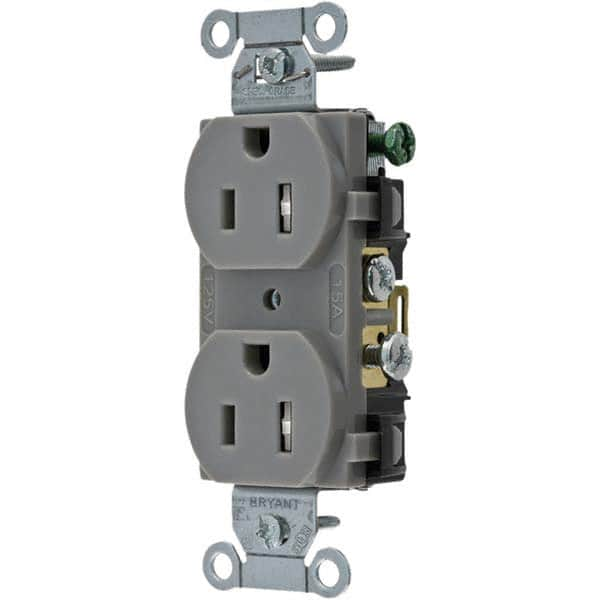 Bryant Electric - Straight Blade Receptacles Receptacle Type: Duplex Receptacle Grade: Commercial - Strong Tooling