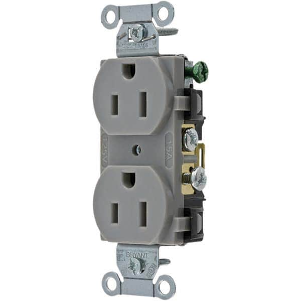 Bryant Electric - Straight Blade Receptacles Receptacle Type: Duplex Receptacle Grade: Commercial - Strong Tooling