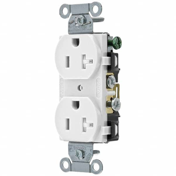 Bryant Electric - Straight Blade Receptacles Receptacle Type: Duplex Receptacle Grade: Commercial - Strong Tooling