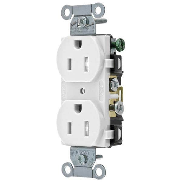 Bryant Electric - Straight Blade Receptacles Receptacle Type: Duplex Receptacle Grade: Commercial - Strong Tooling