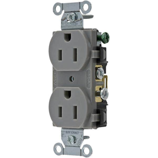 Bryant Electric - Straight Blade Receptacles Receptacle Type: Duplex Receptacle Grade: Commercial - Strong Tooling