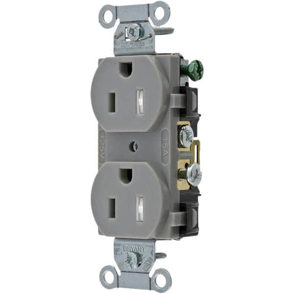 Bryant Electric - Straight Blade Receptacles Receptacle Type: Duplex Receptacle Grade: Commercial - Strong Tooling