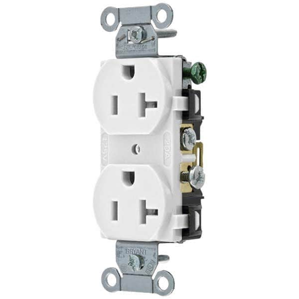 Bryant Electric - Straight Blade Receptacles Receptacle Type: Duplex Receptacle Grade: Commercial - Strong Tooling