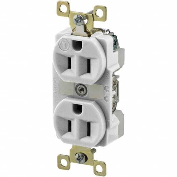 Bryant Electric - Straight Blade Receptacles Receptacle Type: Duplex Receptacle Grade: Industrial - Strong Tooling