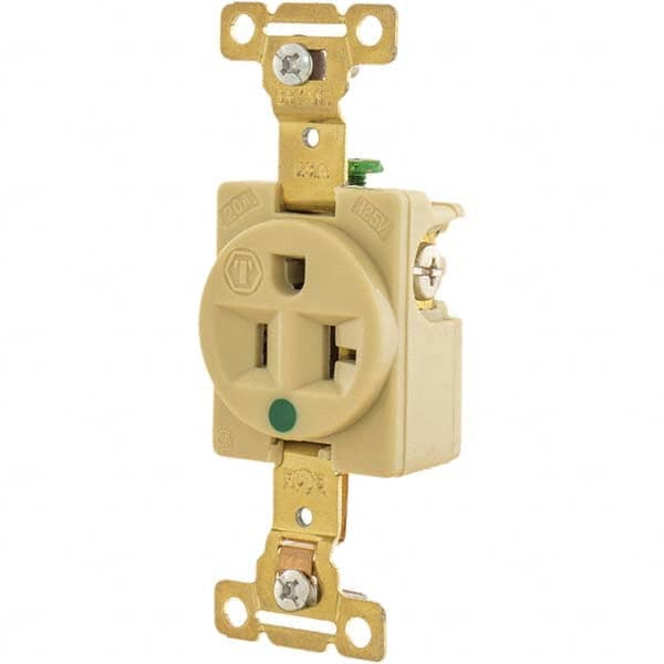 Bryant Electric - Straight Blade Receptacles Receptacle Type: Single Receptacle Grade: Hospital - Strong Tooling