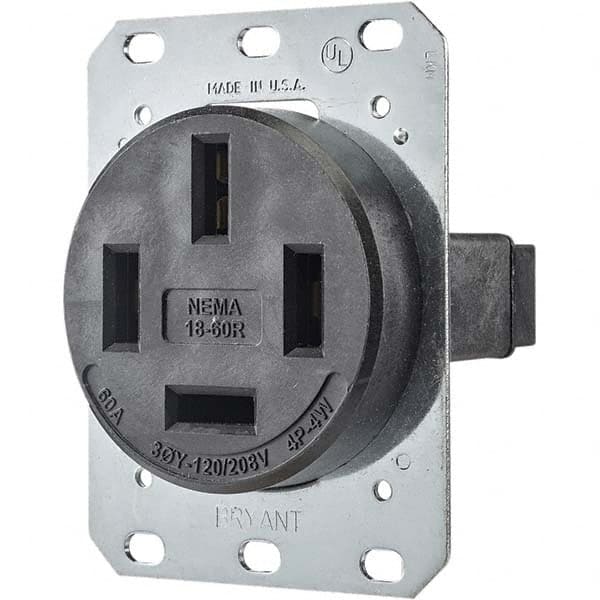 Bryant Electric - Straight Blade Receptacles Receptacle Type: Single Receptacle Grade: Industrial - Strong Tooling