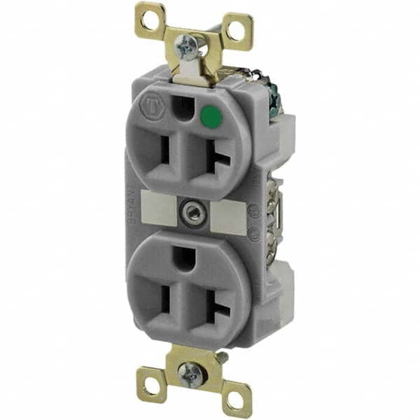 Bryant Electric - Straight Blade Receptacles Receptacle Type: Duplex Receptacle Grade: Hospital - Strong Tooling