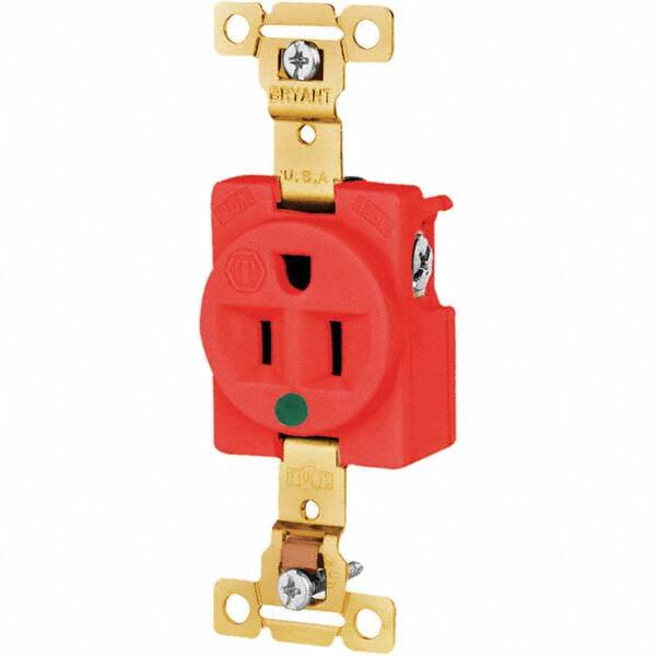 Bryant Electric - Straight Blade Receptacles Receptacle Type: Single Receptacle Grade: Hospital - Strong Tooling