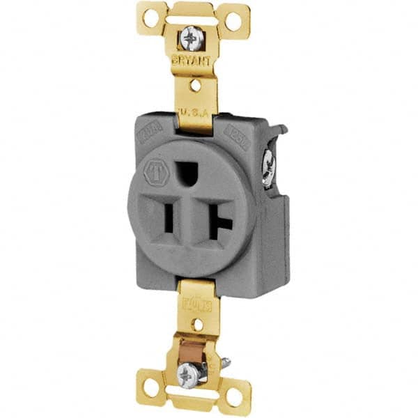 Bryant Electric - Straight Blade Receptacles Receptacle Type: Single Receptacle Grade: Industrial - Strong Tooling