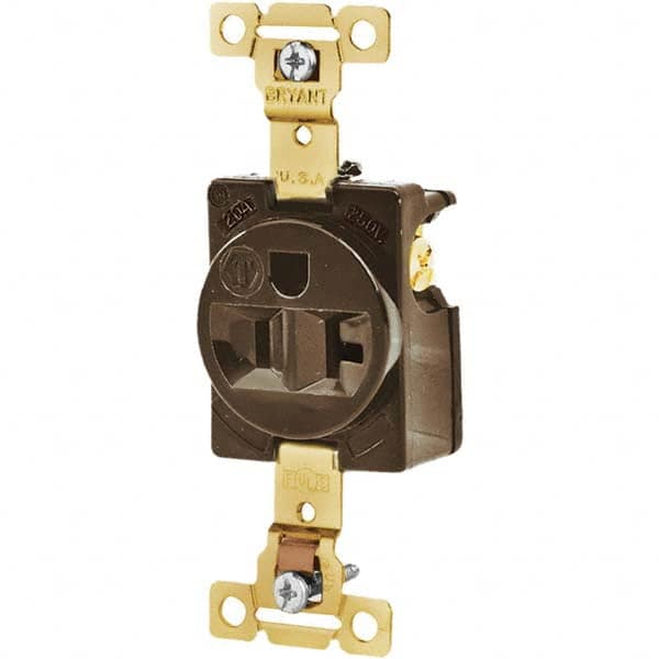 Bryant Electric - Straight Blade Receptacles Receptacle Type: Single Receptacle Grade: Industrial - Strong Tooling