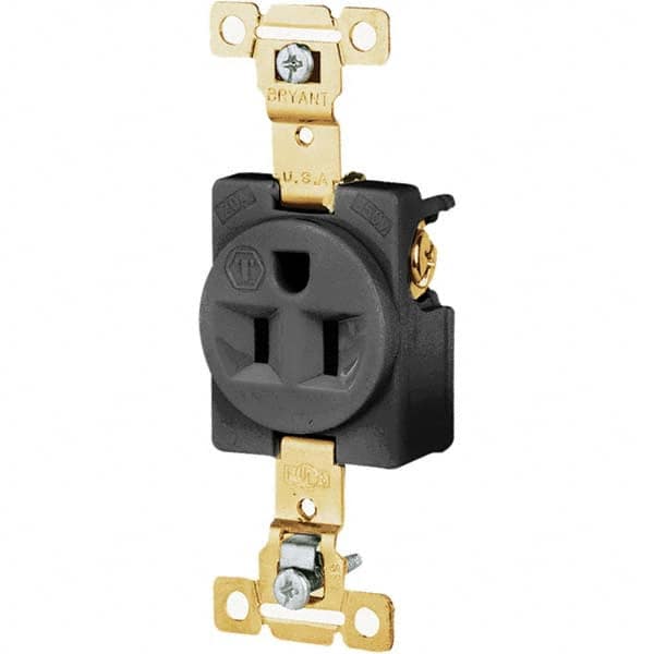 Bryant Electric - Straight Blade Receptacles Receptacle Type: Single Receptacle Grade: Industrial - Strong Tooling