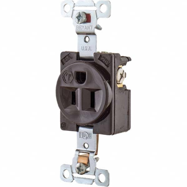 Bryant Electric - Straight Blade Receptacles Receptacle Type: Single Receptacle Grade: Industrial - Strong Tooling