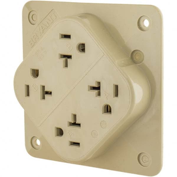 Bryant Electric - Straight Blade Receptacles Receptacle Type: Fourplex Receptacle Grade: Industrial - Strong Tooling