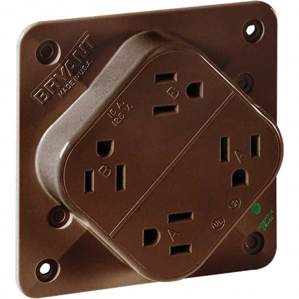 Bryant Electric - Straight Blade Receptacles Receptacle Type: Fourplex Receptacle Grade: Hospital - Strong Tooling