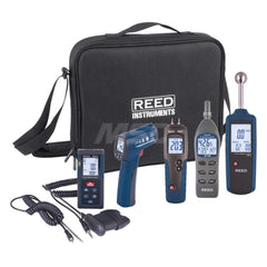 REED Instruments - Electrical Test Equipment Combination Kits; Kit Type: Home Inspection Kit ; Maximum Voltage: 9 VDC ; Number of Pieces: 6 ; Maximum Temperature (F): 752 ; Maximum Temperature (C): 400 ; Minimum Temperature (C): -32 - Exact Industrial Supply