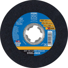 PFERD - Cutoff Wheels; Tool Compatibility: Angle Grinder ; Wheel Diameter (Inch): 4-1/2 ; Wheel Thickness (Inch): 0.0450 ; Abrasive Material: Aluminum Oxide ; Maximum RPM: 13300.000 ; Grit: 46 - Exact Industrial Supply